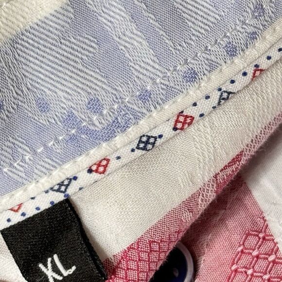 Luchiano Visconti Sz XL Men's Multi-Color Abstract Cotton Long Sleeve Shirt NICE - Picture 8 of 16